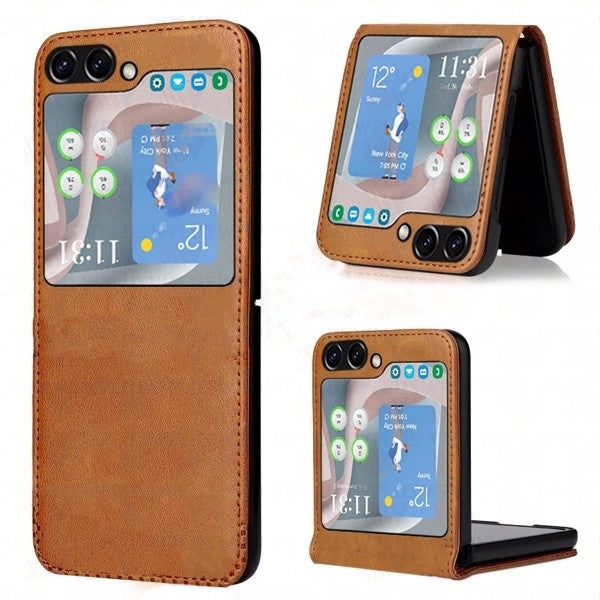 Slim Fitted PU Leather Case Cover for Samsung Galaxy Z Flip 5 Slim Fitted PU Leather Case Cover for Samsung Galaxy Z Flip 5